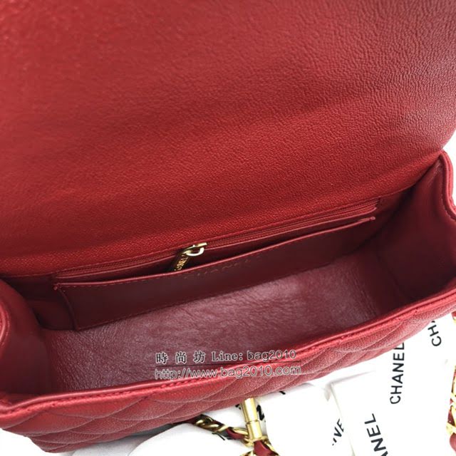 Chanel女包 香奈兒專櫃經典走秀款手提女包 Chanel果粒壓花小牛皮口蓋包  djc4330